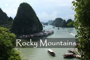 rocky mountains from halong cruises