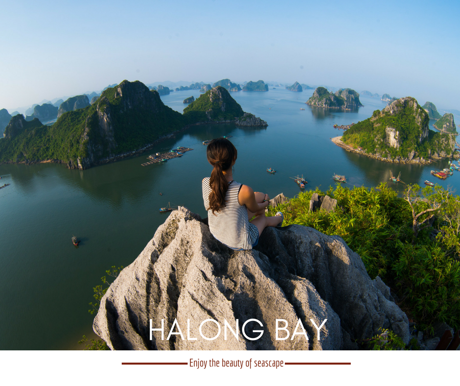 Halong beauties look from the high places